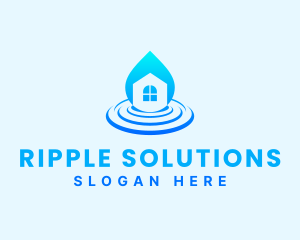 Ripple - Droplet House Real Estate logo design