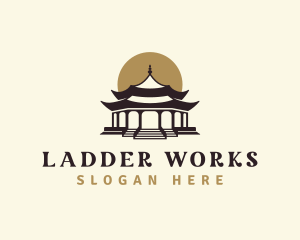 Chinese Temple Pagoda logo design