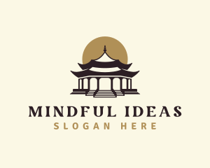 Chinese Temple Pagoda logo design