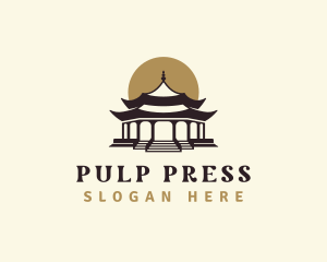 Chinese Temple Pagoda logo design