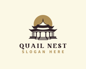 Chinese Temple Pagoda logo design