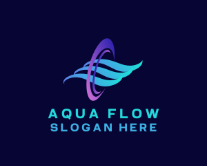 Flow - Cooling Wave Breeze logo design