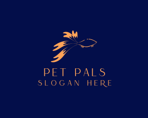 Animal Pet Goldfish  logo design