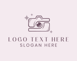 Vlogging - Camera Lens Sparkle logo design