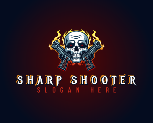 Pistol - Pistol Skull Guns logo design