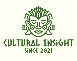 Nature Mayan Mask logo design