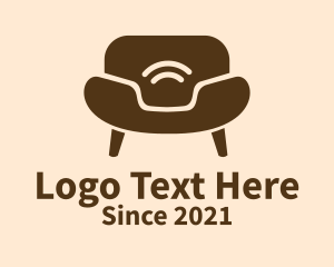 Furniture Designer - Sofa Telephone Signal logo design