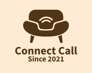 Call - Sofa Telephone Signal logo design