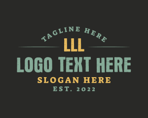 Typography - Hipster Rustic Brand logo design