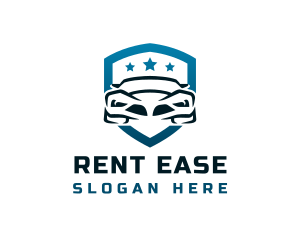 Rental - Sports Car Shield logo design