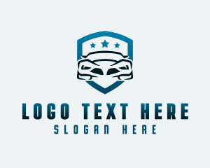 Garage - Sports Car Shield logo design