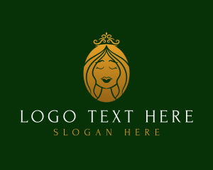 Woman - Queen Luxury Crown logo design