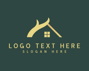 Roofing - Wood Branch House logo design