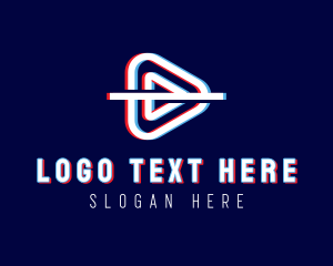 App - Static Motion Play Button logo design