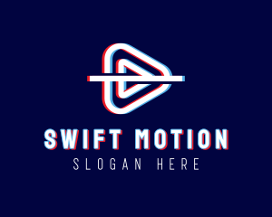 Static Motion Play Button logo design