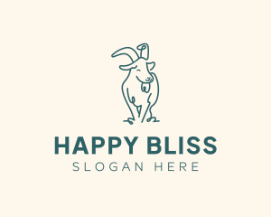 Happy Pet Goat logo design