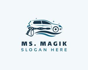 Pressure Washing - Pressure Washing Car logo design