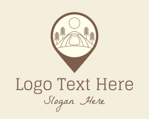 Glamping - Location Camping Site logo design