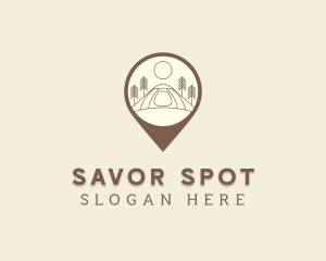 Location Camping Site  logo design