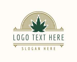Therapeutic - Weed Company Badge logo design