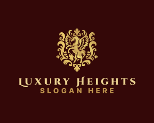 Luxury Pegasus Unicorn logo design