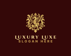 Luxury Pegasus Unicorn logo design