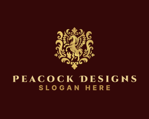 Luxury Pegasus Unicorn logo design