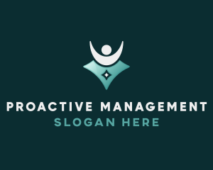 Human Leadership Management logo design
