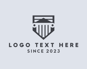 Shield - Ionic Pillar Column logo design