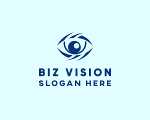 Blue Optical Eye logo design