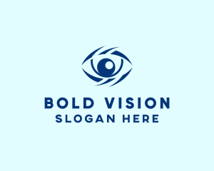 Blue Optical Eye logo design