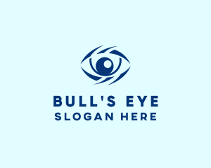 Blue Optical Eye logo design