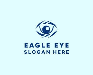 Blue Optical Eye logo design