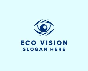 Blue Optical Eye logo design