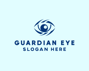 Blue Optical Eye logo design