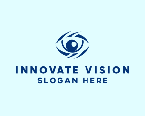 Blue Optical Eye logo design