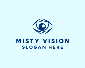 Blue Optical Eye logo design