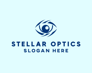 Blue Optical Eye logo design