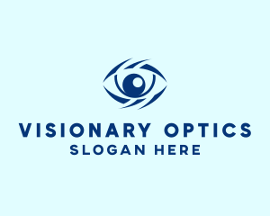 Optometry - Blue Optical Eye logo design