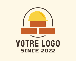 Brick Construction Hat logo design