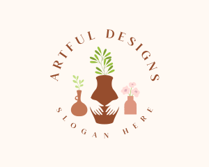 Artisan Pottery Vase logo design