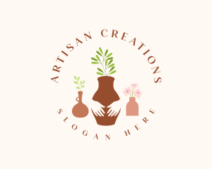 Artisan Pottery Vase logo design