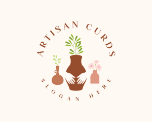 Artisan Pottery Vase logo design