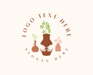 Leaf - Artisan Pottery Vase logo design