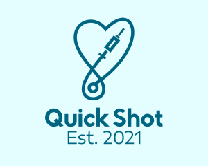 Shot - Blue Medical Syringe logo design