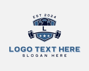 Bodybuilding Gym Weights Logo