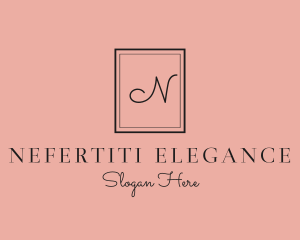 Luxury Frame Feminine Boutique logo design