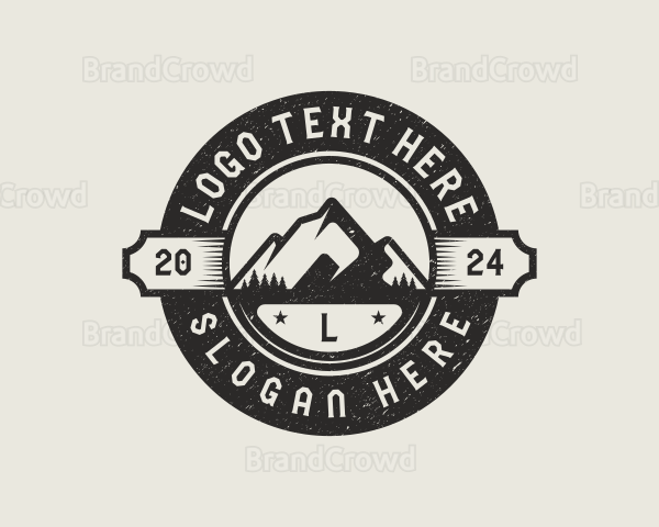 Mountain Forest Camping Logo