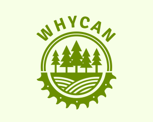 Woodworking - Sawmill Tree Lumber Badge logo design