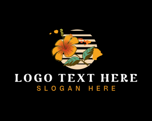 Hawaii - Hawaii Hibiscus Flower logo design